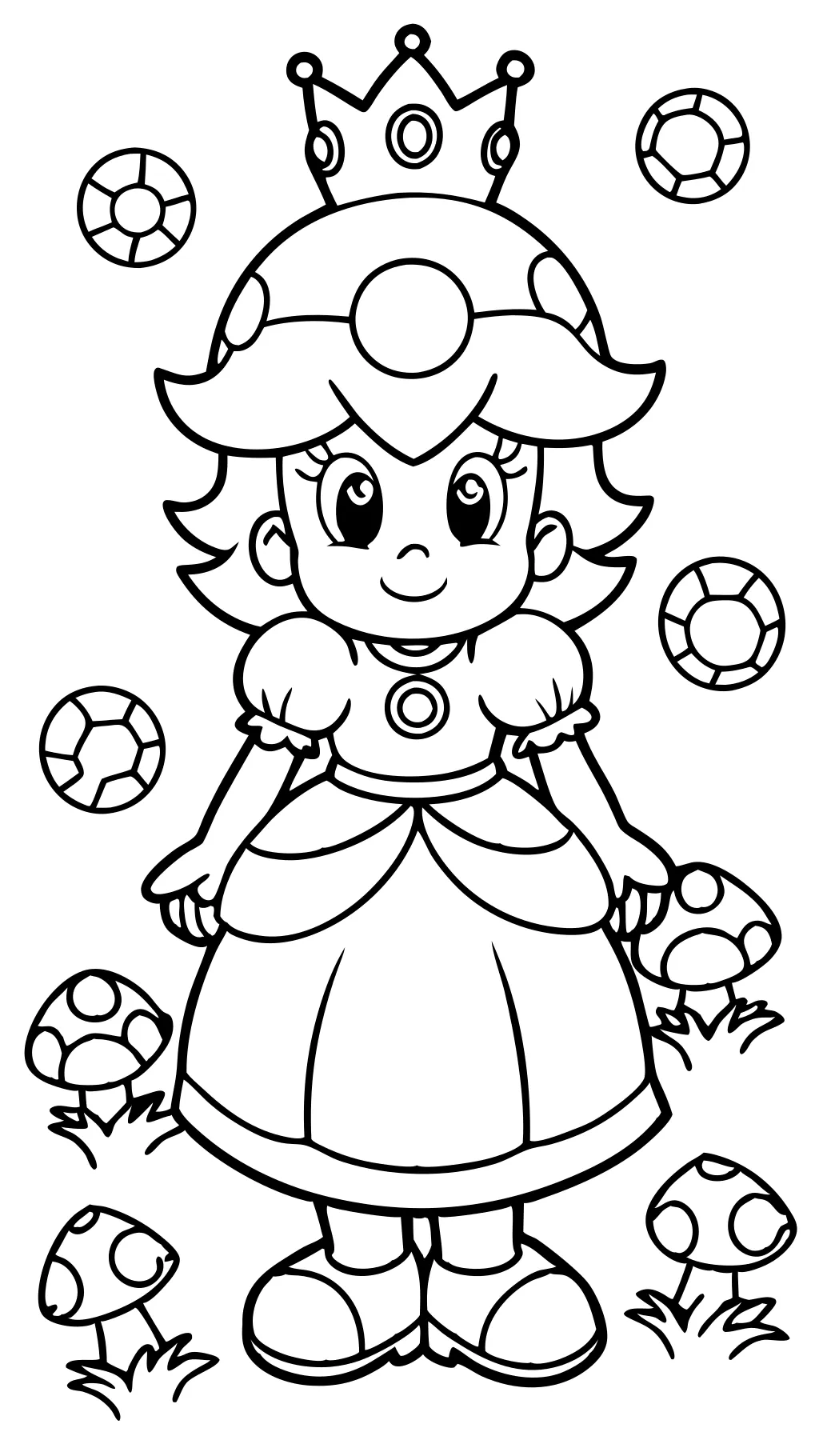 daisy super mario coloring pages